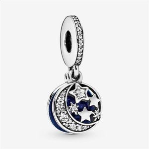 Moon & Blue Sky pendant, Pandora bracelet charm
